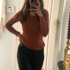 Brown/Orange Cotton Perfect Fit J. Crew Shirt